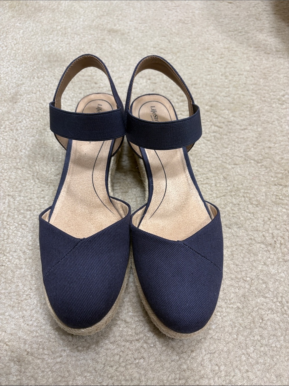 Life Stride Navy Sandals